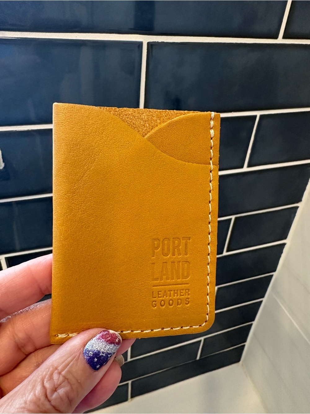 Portland Leather Honeycomb Card Wallet